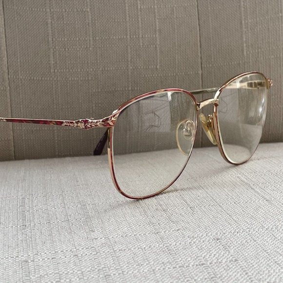 Laura Ashley Women Eyeglasses Victoria Gold Tone Glasses Frame 55[]16 135